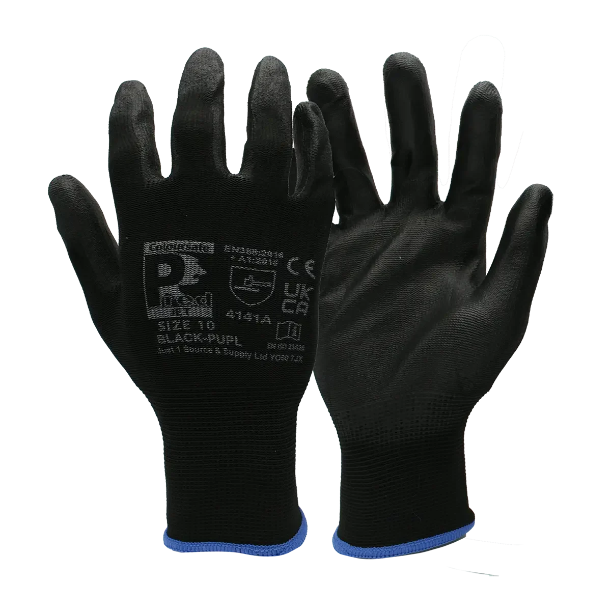 PRED Jet Black PUPL Glove Pair