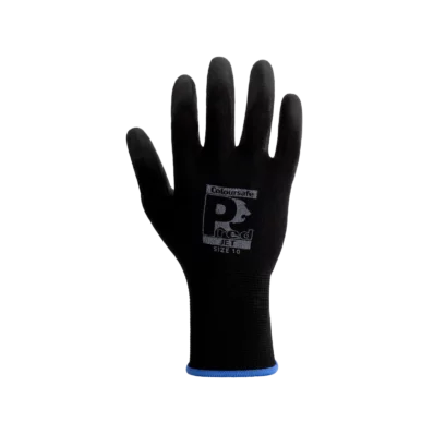 Black-PUPL Back Safety Gloves